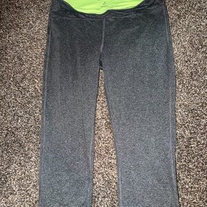 Marika Gray and Green Capri Leggings